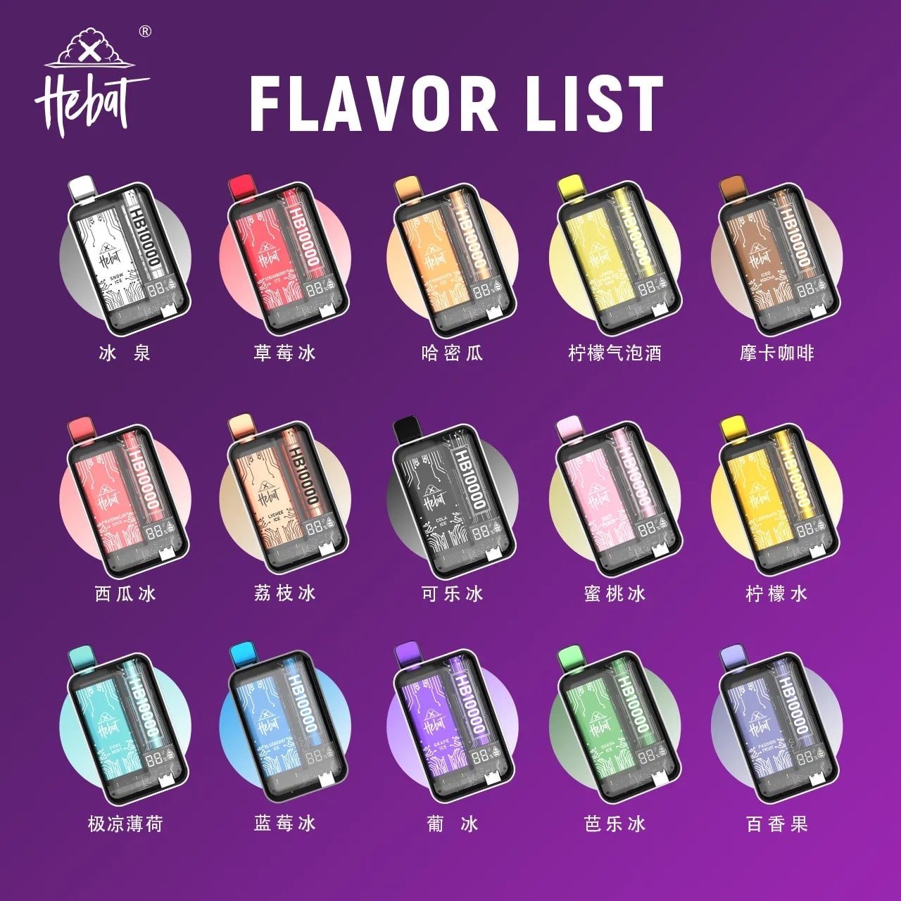 HEBAT 喜貝 10000 Puffs 拋棄式電子菸推薦|大煙量・16 款口味|台灣現貨 1 喜貝 Hebat 10000 Puffs 拋棄式電子煙 高續航大煙量多口味便攜小煙推薦 產品實拍