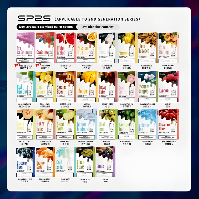 SP2S 思博睿煙彈推薦|通用 RELX 一代・2ml/3% 尼古丁・41 款口味|台灣現貨 2 SP2S 煙彈