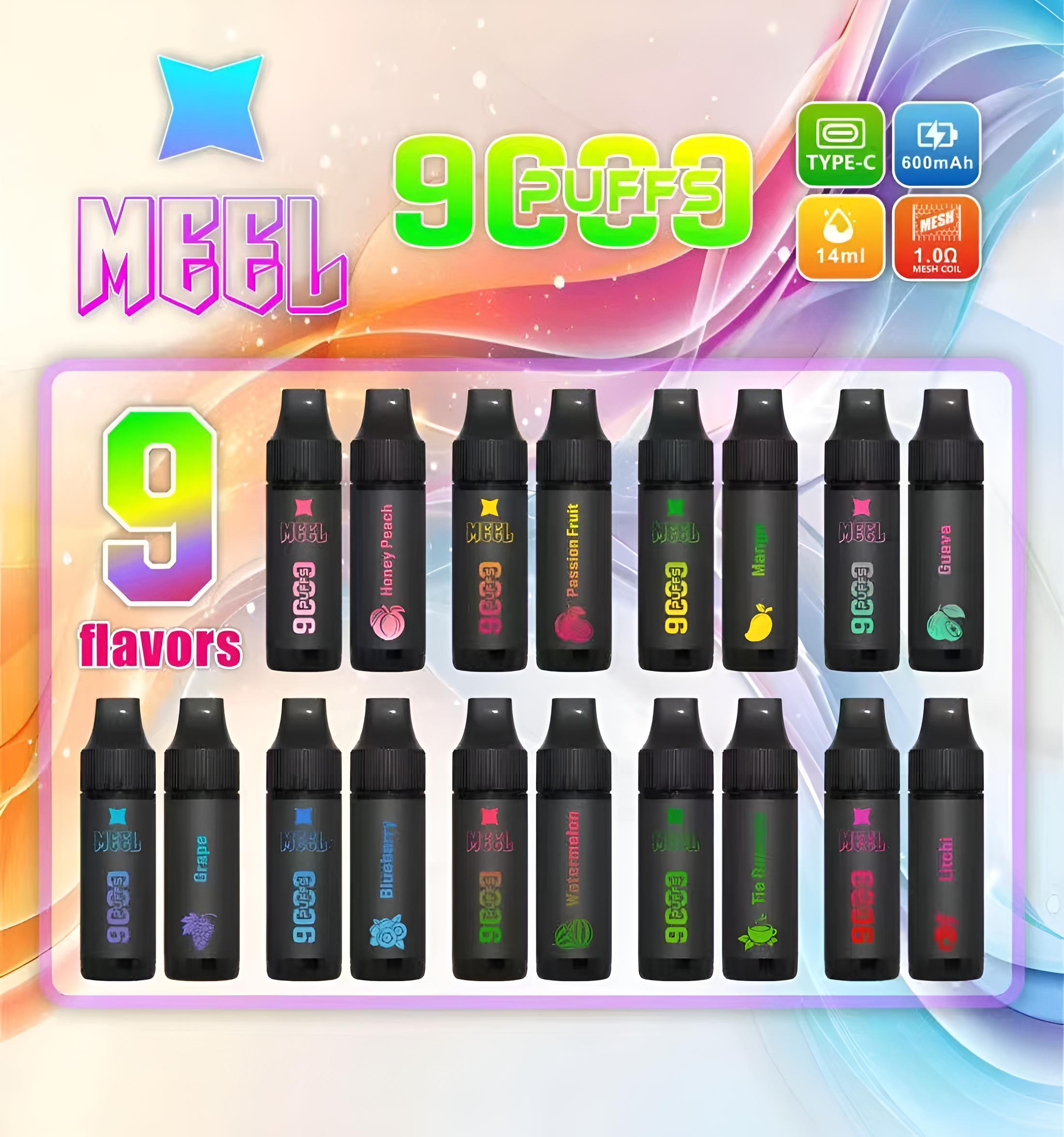 MEEL 9000 Puffs 拋棄式電子菸推薦|長續航・9 款口味|台灣現貨 1 MEEL 9000 Puffs 一次性電子煙 高性能長續航多口味拋棄式 台灣現貨 產品實拍
